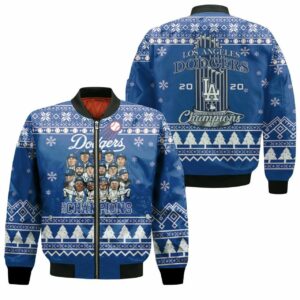 Los Angeles Dodgers 2020 Champions Chirstmas Gift Jersey Bomber Jacket Model 3410