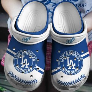 MLB Team Los Angeles Dodgers White-Blue Crocs Shoes