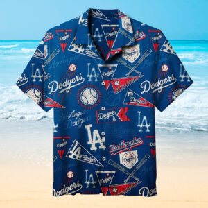 Los Angeles Dodgers Hawaiian Short Sleeve Shirt 3D All Over Print, Men, Women, Unisex, Model 736