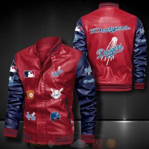 Best Mlb Los Angeles Dodgers 2D Leather Bomber Jacket