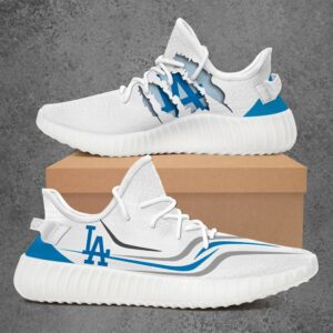 Los Angeles Dodgers Mlb Sport Teams Yeezy Sneakers Shoes White