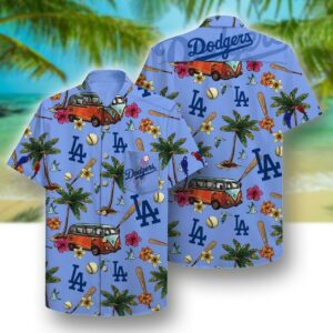 Los Angeles Dodgers Hawaii Shirt Fashion Island Tourism 3D All Over Print Shirt3514