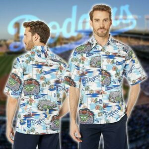 Los Angeles Dodgers Hawaii Shirt Fashion Island Tourism 3D All Over Print Shirt35182