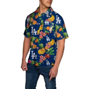 Los Angeles Dodgers Mlb Fruit Flair Mens Short Sleeve Polo Shirt 3D All Over Print Shirt3821