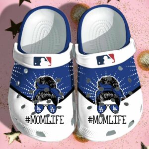 La Dodgers Mom Life Crocs Clog Shoes